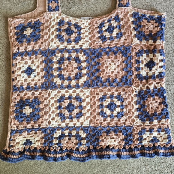 Dex Granny Square Crotched Tank Top Size Medium - Picture 5 of 11